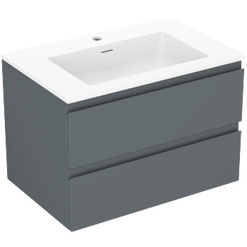 Mexen Orio шкаф за баня 70 см с мивка Otis, 2 чекмеджета, графит мат/бял мат (91A10-07047-2-BFF66-W18M01)