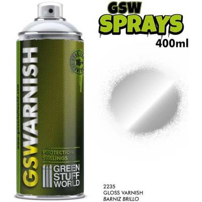 Green Stuff World SPRAY GLOSS Varnish 400 ml číry lesklý lak
