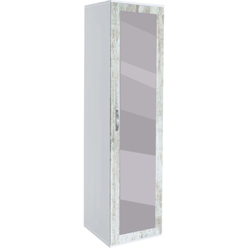 Bogdan Furniture G Еднокрилен гардероб с огледало Мебели Богдан Модел bm-ava11, кристал с бяло Гб
