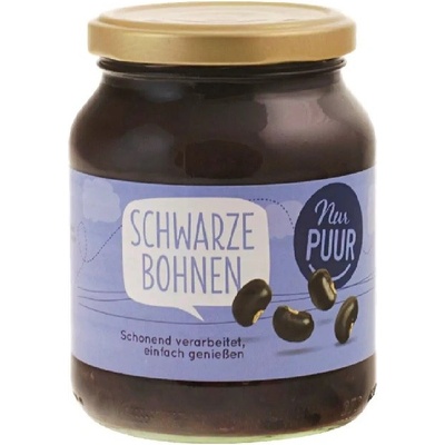 NUR PUUR Zaváraná čierna fazuľa BIO 350 g