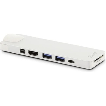 LMP USB-C Compact Dock 4K 8 Port: HDMI, Mini-DP, Ethernet, USB 3.0, SD-microSD, USB-C Silver (bm2999)
