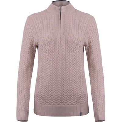 Kjus Women Cashmere Luxe Half Zip EU38 Damske Sand Melange Bone White