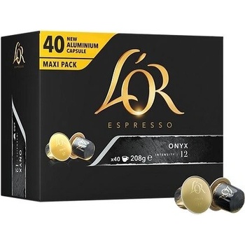 40 бр. кафе капсули L' OR Espresso Onyx съвместими с кафемашини NESPRESSO