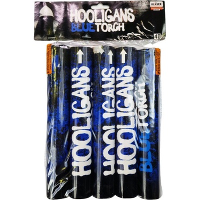 Fotbalová pochodeň Modrá 25 mm Dým 5 ks