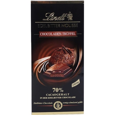 Lindt Черен шоколад с пълнеж от шоколадов мус и трюфел 150г