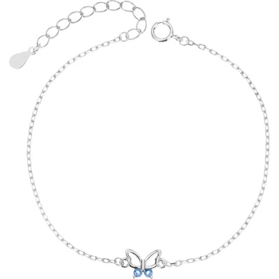 Jan Kos jewellery Stříbrný náramek s modrým zirkonem MHT-5475