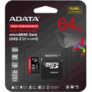 Adata MicroSDXC 64GB High Endurance AUSDX64GUI3V30SHA2-RA1