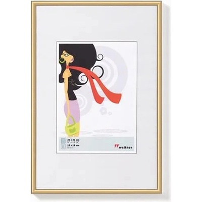 Obrazový rám, plast, 13x18 cm, "New Lifestyle", zlatý