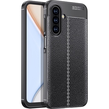 Samsung Защитен TPU калъф и Протектор за Samsung Galaxy A17 5G / A17 4G - Личи текстура, Черен