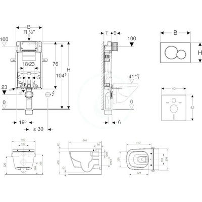 Geberit Kombifix s tlačidlom Sigma01 110.302.00.5 NT3