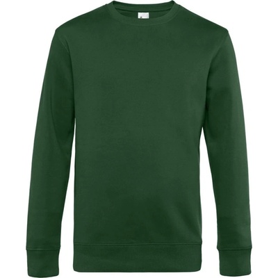 B&C mikina KING Crew Neck pánská COT-01U01K54000 Zelená lahvově