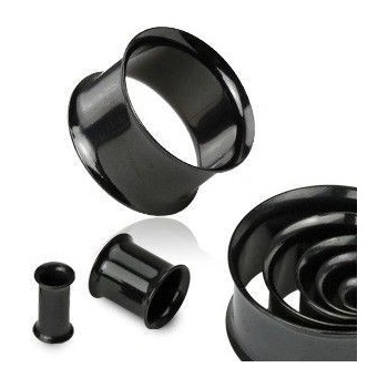 Šperky4U tunel do ucha černý TN01096-10