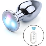 Kiotos Vibrating Aluminium LED Buttplug Medium
