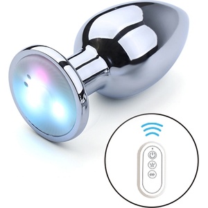 Kiotos Vibrating Aluminium LED Buttplug Medium