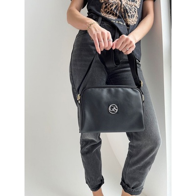 Grosso crossbody kabelka GS-77-black/silver Čierna
