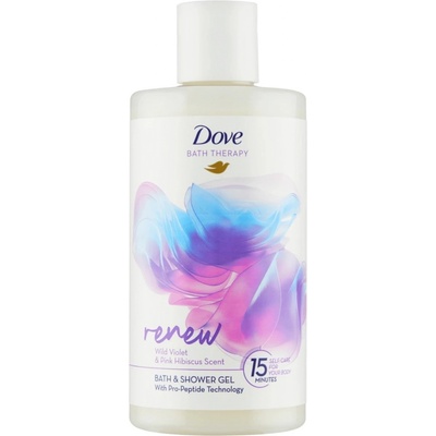 Dove Renew sprchový gel a pěna do koupele s ibiškem a fialkou 400 ml
