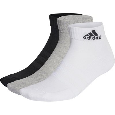 Чорапи Adidas Cushioned Sportswear Ankle Socks 3 Pairs - Gry/Blk/Wht