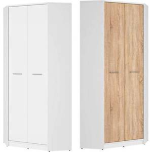 BRW Ъглов гардероб Nepo Plus - бял (S435-SZFN2D-BI)