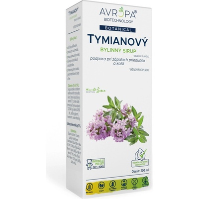 Avropa Tymiánový bylinný sirup 200 ml