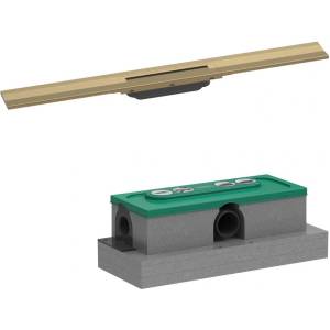Hansgrohe Комплект душ канал с капак Hansgrohe RainDrain Flex регулируем, матиран бронз 80 см (56051140+01001180)