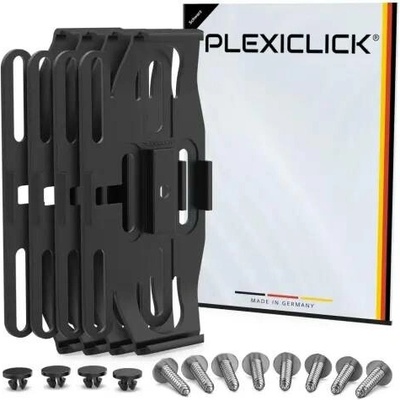 Černý neviditelný držák SPZ Plexiclick V2 Black (113 mm)