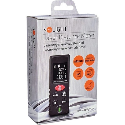 Solight laserový měřič vzdálenosti, 0,05 - 40m; DM40