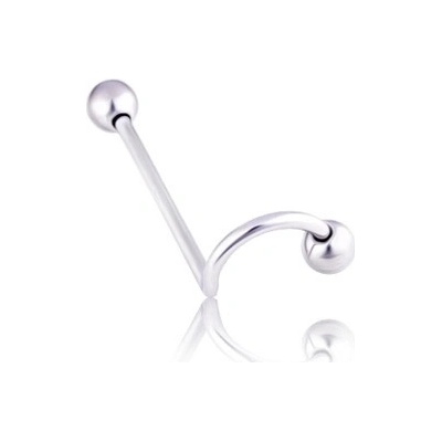 Šperky eshop piercing z oceli kuličky ohnutý do písmene "U" AC8.11