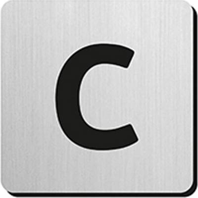 JNF - PIKTOGRAM PÍSMENO "C" - IN.34.300 - 75 mm - nalepovacie NEM - nerez matná | MP-KOVANIA.sk