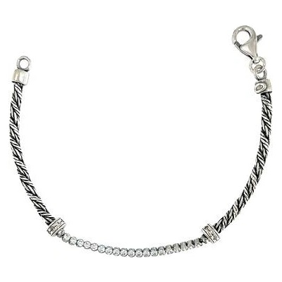 INFINITYSILVER Strieborný náramok s bielymi zirkónmi 2021AC029W18