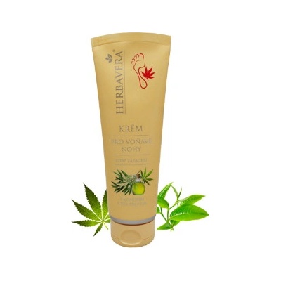 Herbavera krém pro voňavé nohy s Konopím a Tea Tree Oil 120 ml