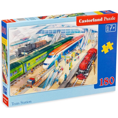 Castorland Пъзел Castorland от 180 части - На гарата (B-018475)