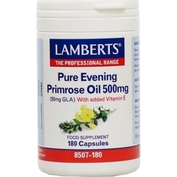 LAMBERTS Хранителна добавка Масло от вечерна иглика, Lamberts Pure Evening Primrose Oil 500mg 180 tabs