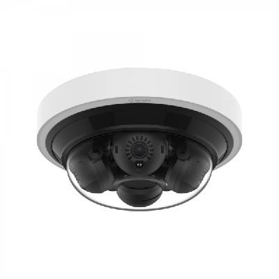 Hanwha 4MP x 4 AI IR Mini Multi-directional Dome Кубе IP защитна камера На закрито и на открито 2592 x 1520 пиксела Таван (PNM-C16013RVQ)