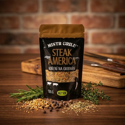 MISTR GRILU Grilovací koření Steak Amerika bez soli 100 g