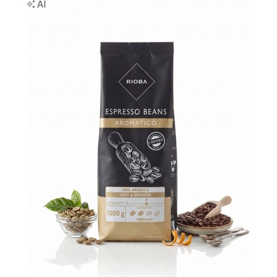 Rioba Espresso 100% Arabica zrnková 1 kg
