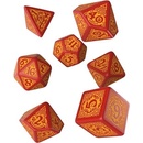 Q-Workshop Kocky Dragon Slayer Red and orange dice set 7ks
