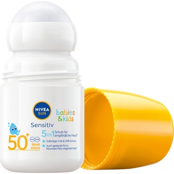 Nivea Sun Kids Protect & Sensitiv e Roll-On opaľovacie mlieko pre deti SPF50+ 50 ml