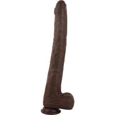 SuperLove Extra Long Realistic Silicone Dildo Brown Medium