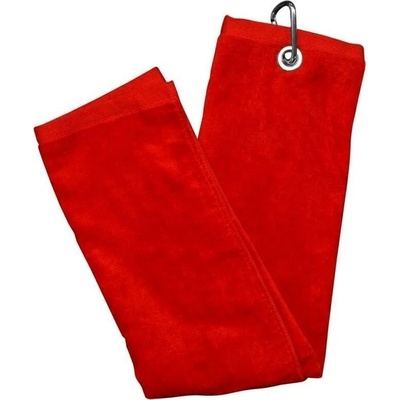 Longridge Blank Luxury 3 Fold Golf Towel Red