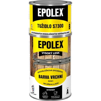 Epolex S2321 dvojzložková vrchná farba na drevo, kov, murivo, 1000 biela, 700 g + tužidlo 240 g