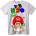 NOONEBRAND Тениска Бебе Mario с TA HIJO - S, White