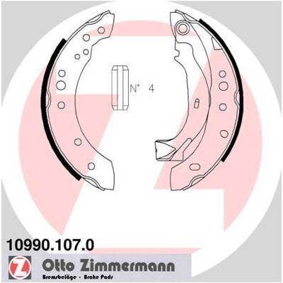 Sada brzdových čeľustí ZIMMERMANN 10990.107.0