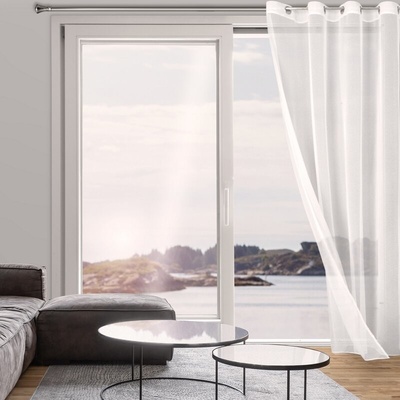 Takoy Záclona TAMINA z hladké látky se strukturou jemné síťky 140 x 250 cm-HF-400790 | 140 x 250 cm