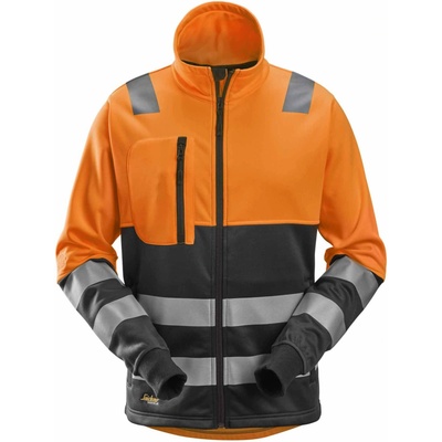 Snickers Workwear Mikina reflexní AllroundWork na zip tř. 2 oranžové