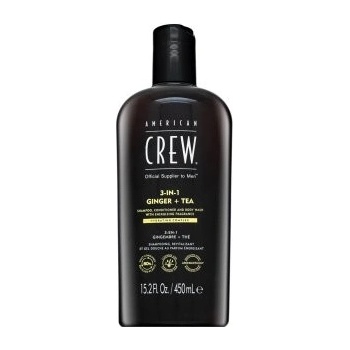 American Crew 3-in-1 Ginger + Tea šampon kondicionér a sprchový gel 450 ml