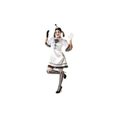 BigBuy Carnival Маскировъчен костюм за възрастни Бял Клоун Размер xs/s
