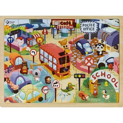 Classic World Дървен пъзел Classic World - Джунгла (CW54242)