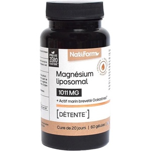 Nat&Form Мускулна, сърдечна и нервна система - Магнезий (липозомен) 65 mg + рибни пептиди, 60 капсули (025072 (NUTR_MA))