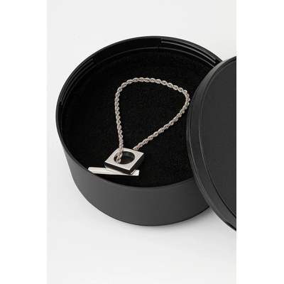 Tom Wood Сребърна гривна Tom Wood Square Rope Bracelet (101430.)