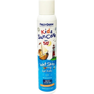 Frezyderm Слънцезащитен спрей за деца мокра кожа , Frezyderm Kids Sun Care Wet Skin Spray SPF50 200ml